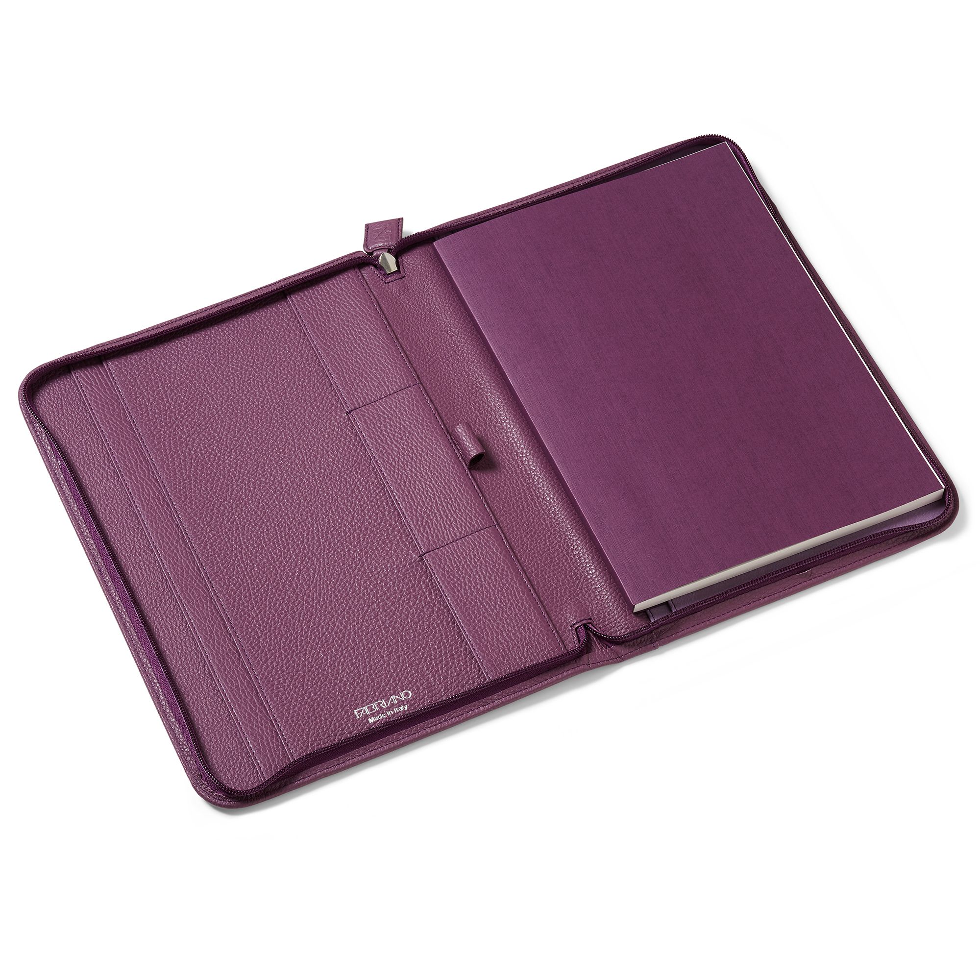 FABRIANO LEDER AKTENTASCHE A4 LILA