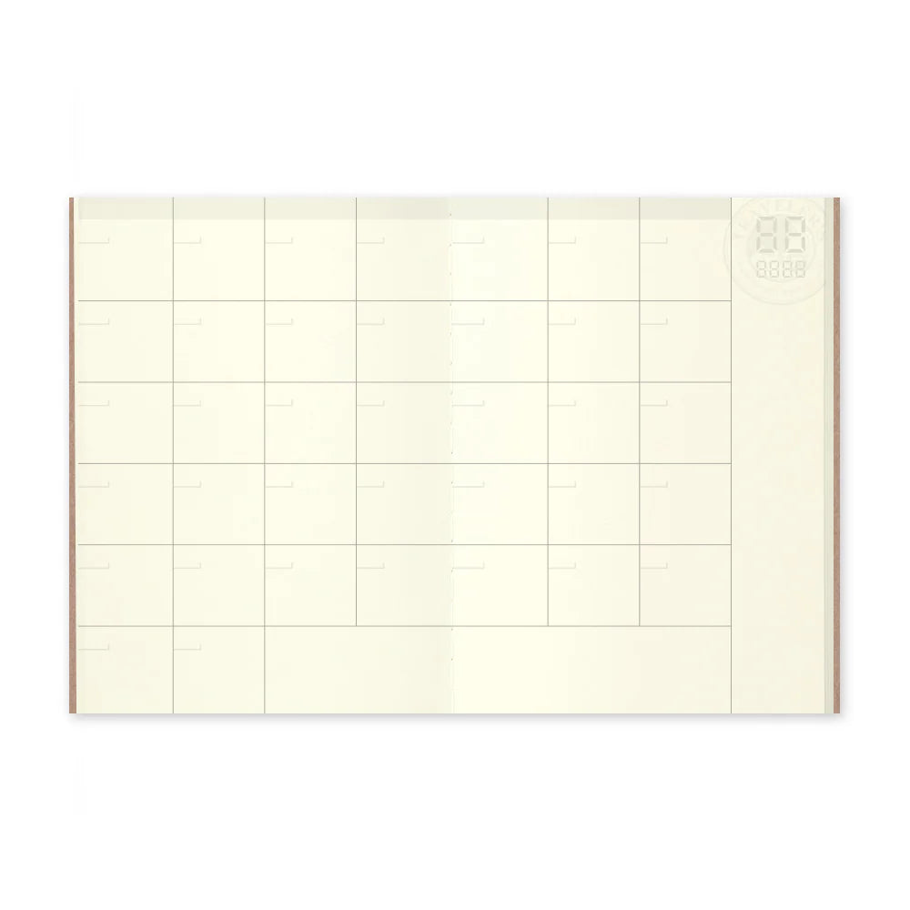Traveler's Company - Reisepass 006. Kostenloses Tagebuch Monatlich