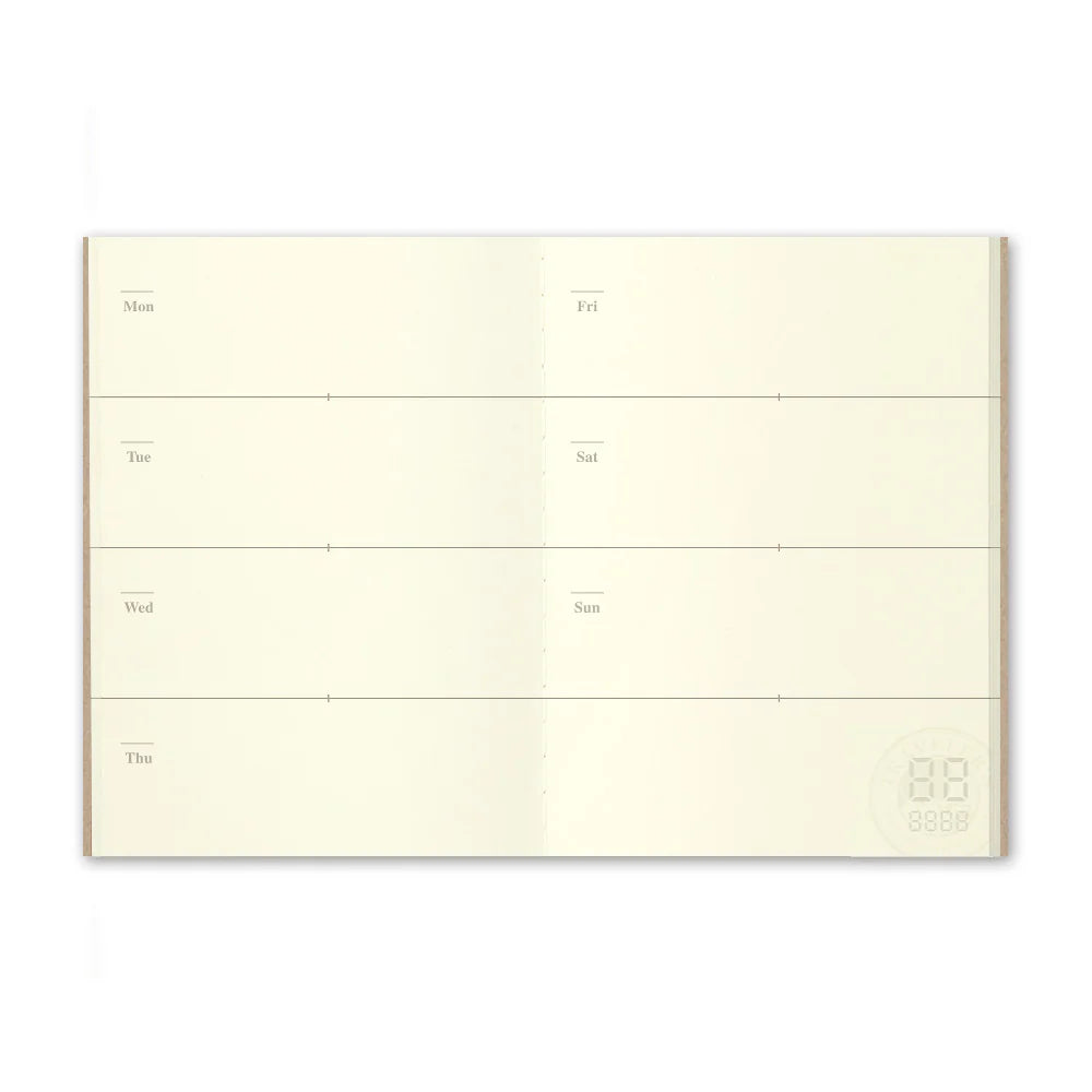 Traveler's Company - Reisepass 007. Kostenloses Tagebuch Woche