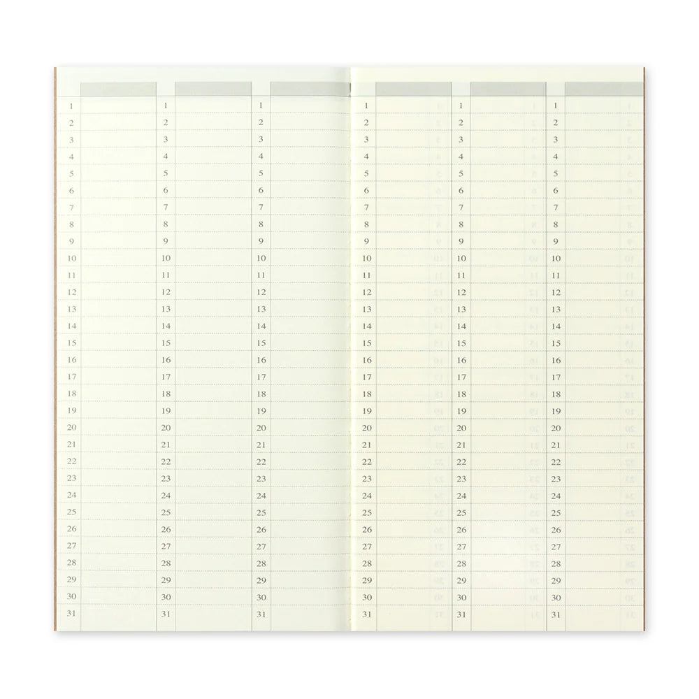 Traveler's Company - 018. Free Diary Week - Vertikal