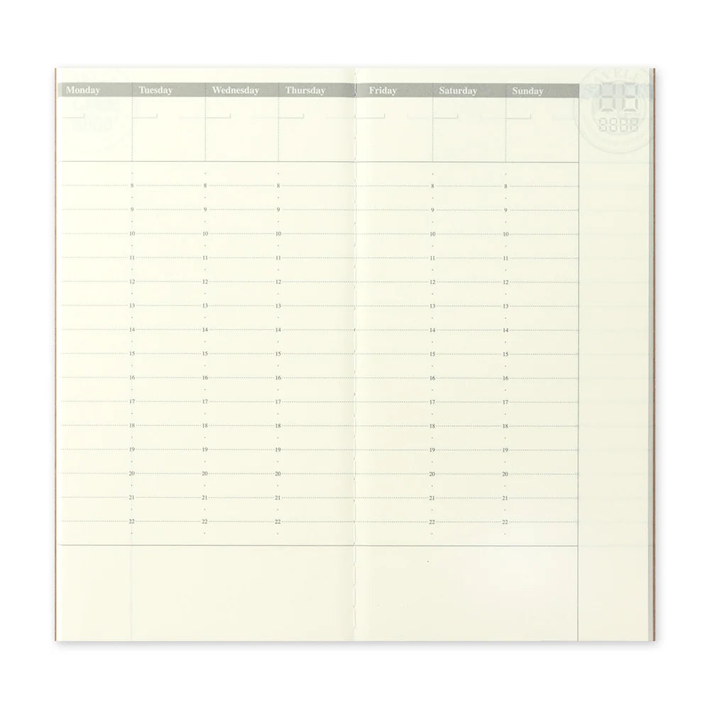 Traveler's Company - 018. Free Diary Week - Vertikal
