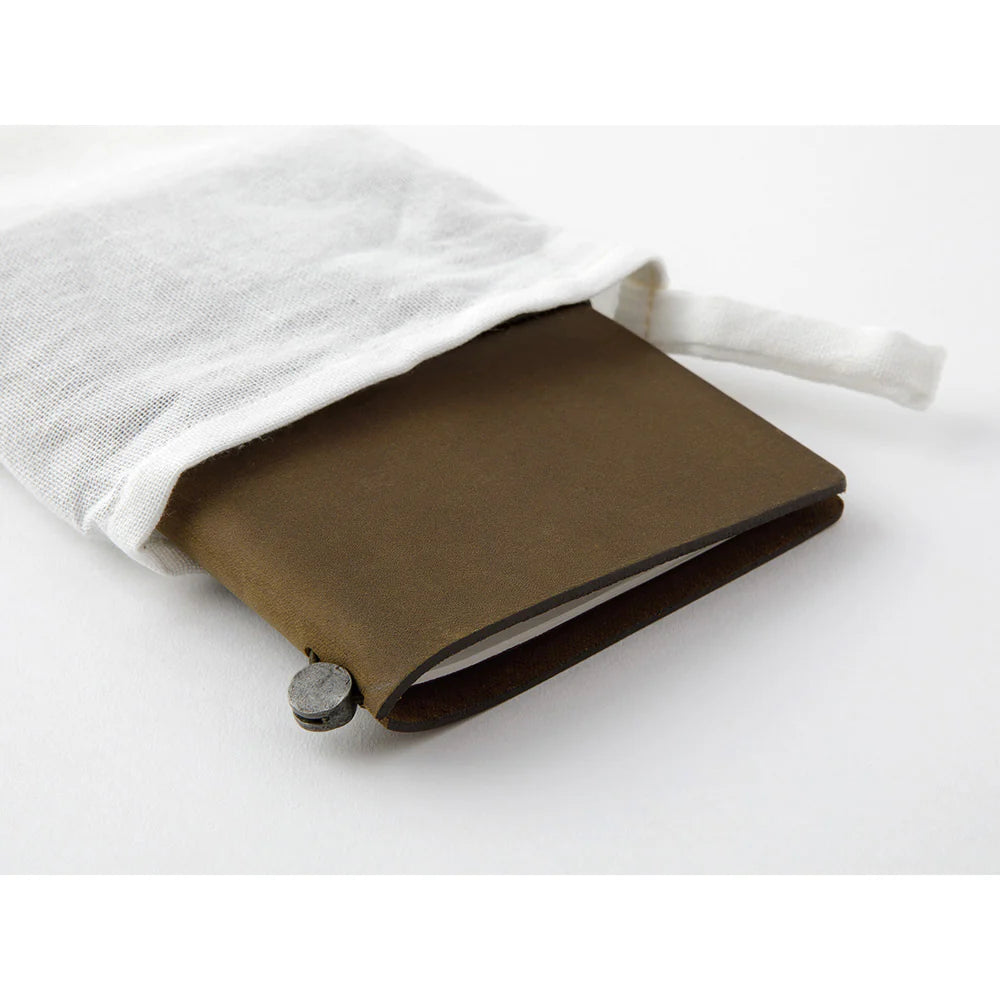 Traveler´s Company - Notebook Olive Passport Size (læderomslag)