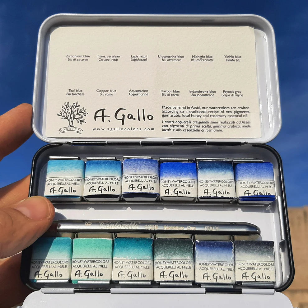 Blaue Gallo-Palette