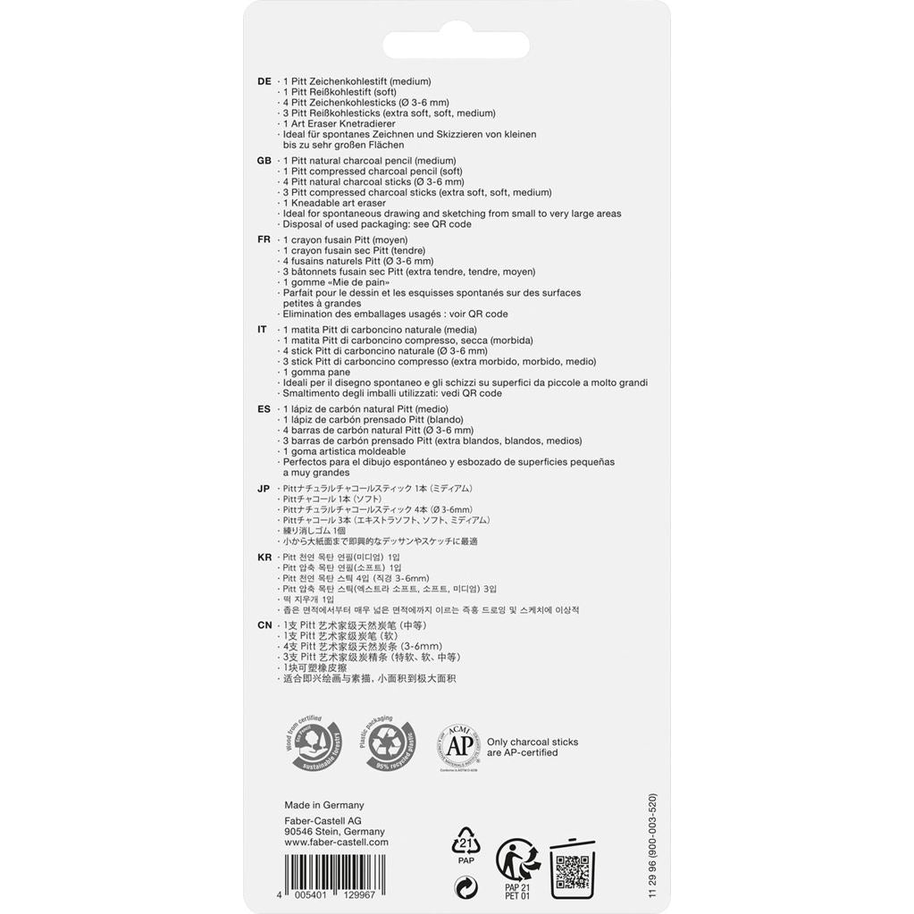 Faber-Castell Pitt Charcoal Sæt 10 dele