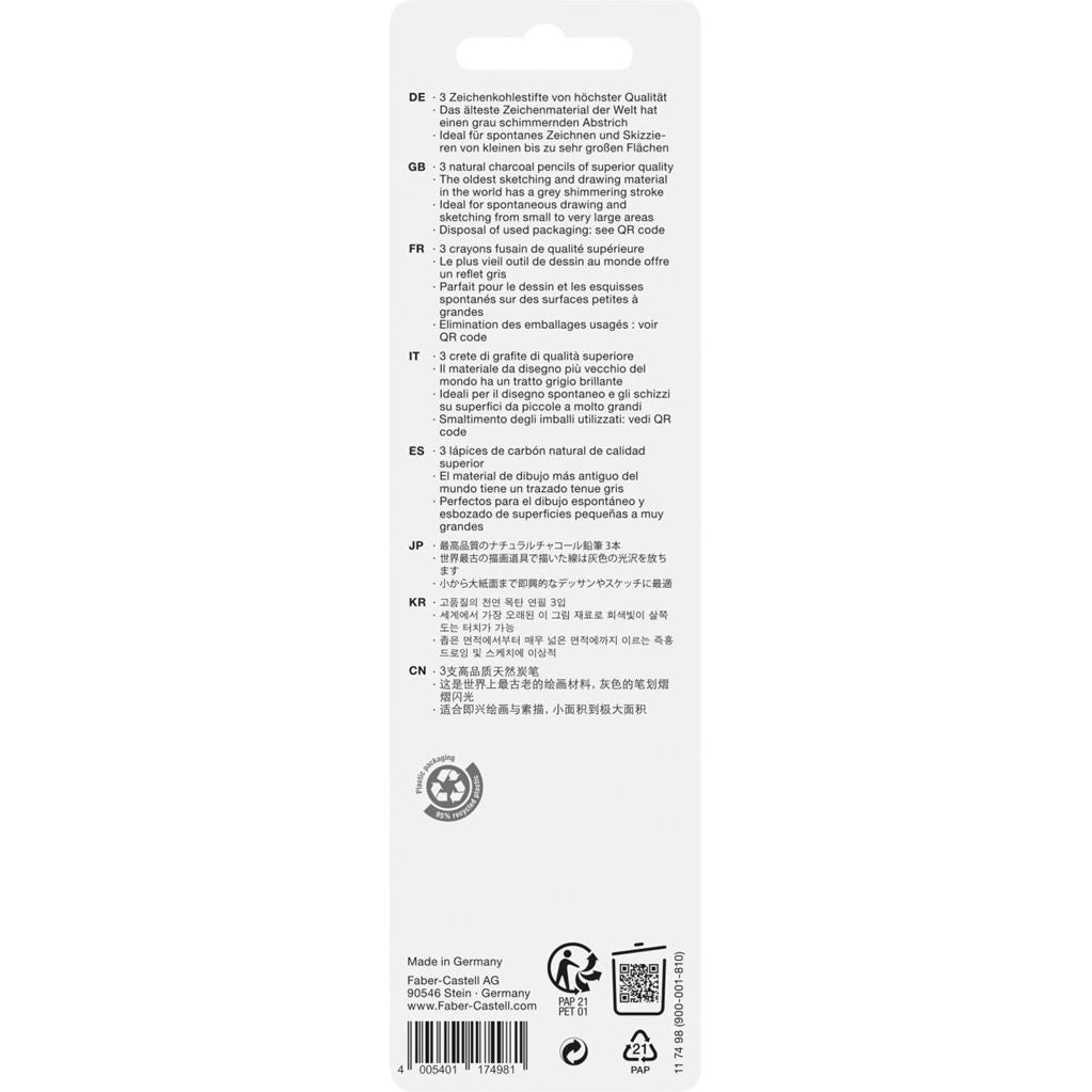Faber-Castell Pitt Charcoal blyant sæt 3 stk