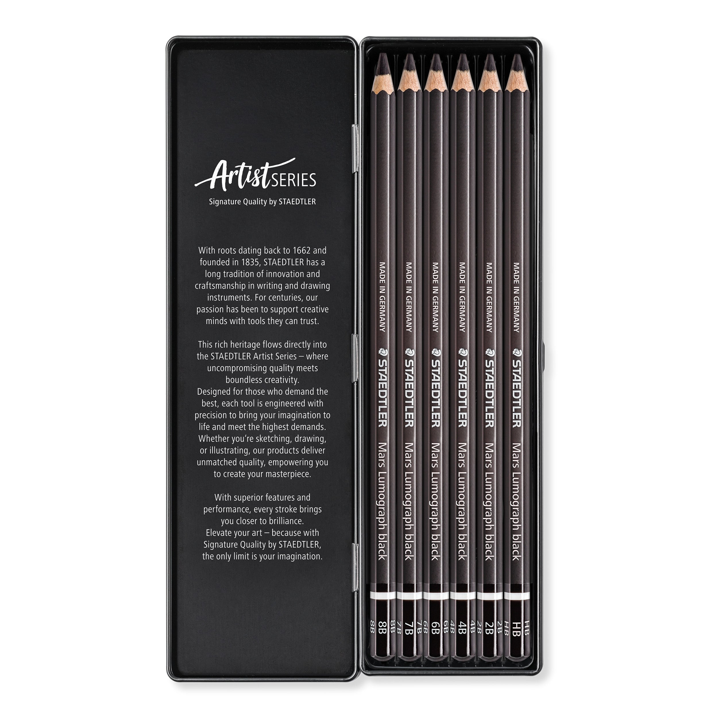 Staedtler Mars Lumograph Schwarz 6er Set