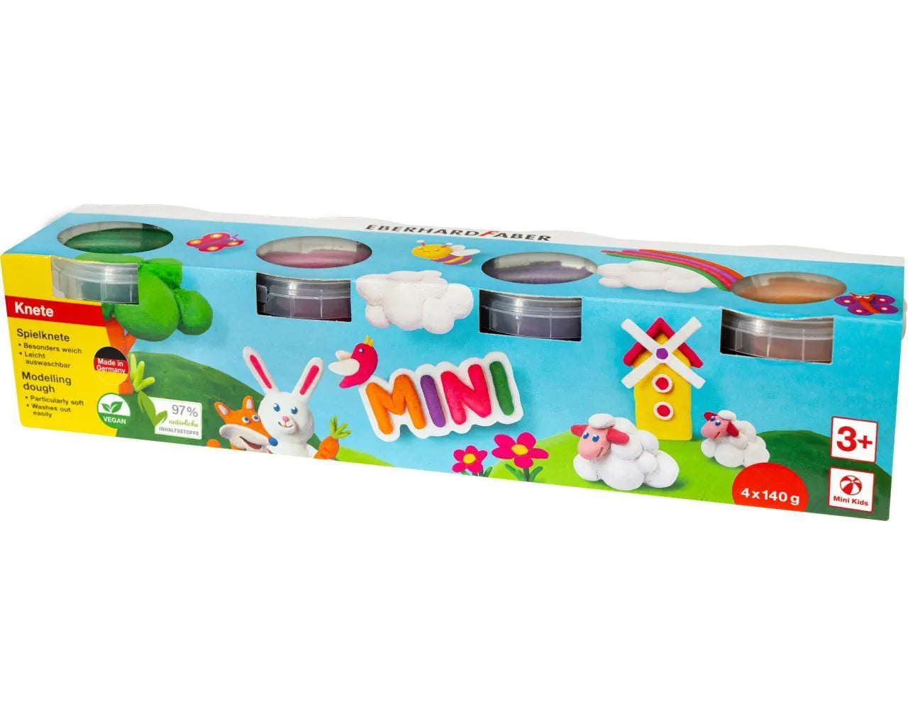 Mini Kids modellervoks 4 stk. sæt Specialfarver