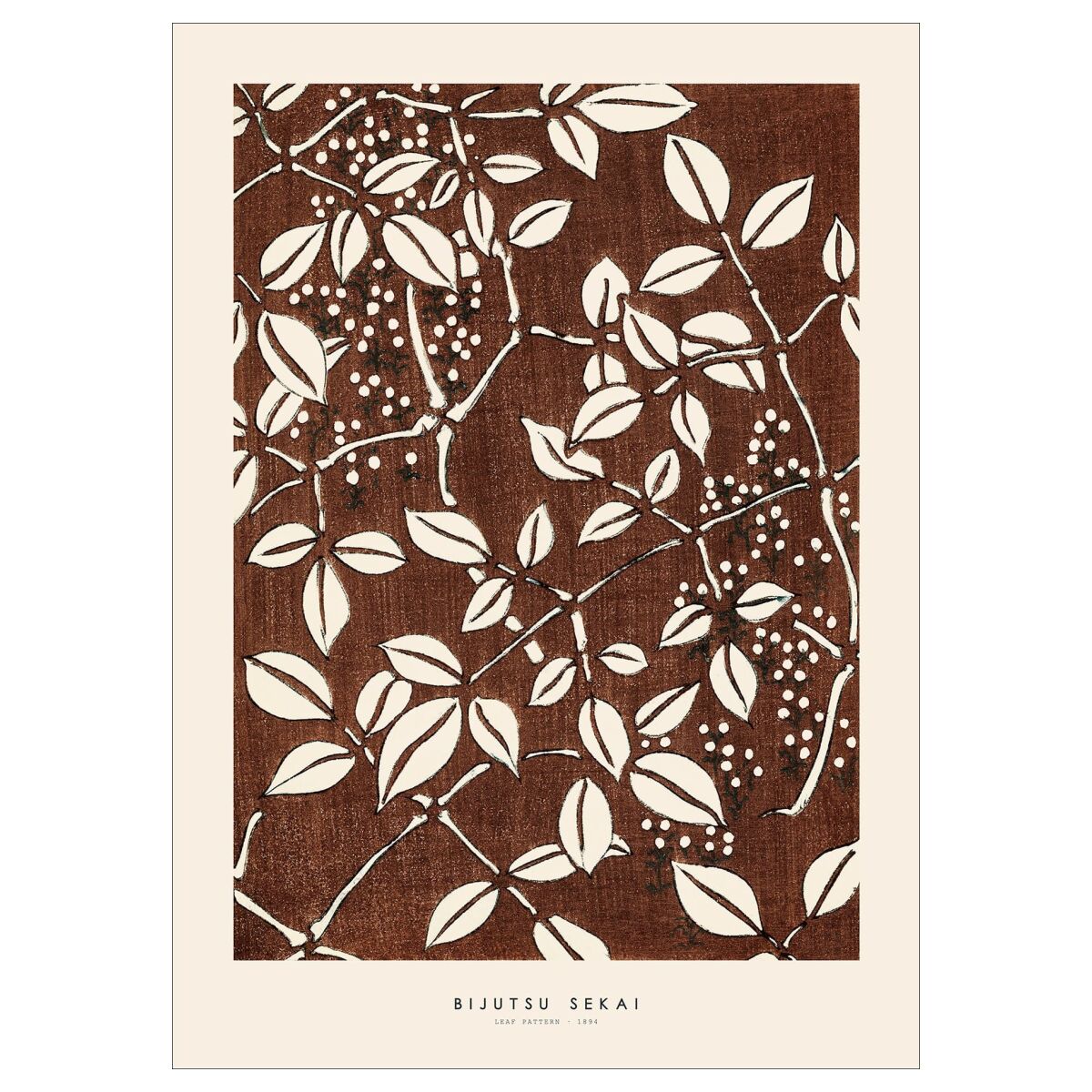 Bijutsu Sekai - Leaf pattern 70 x 100 cm