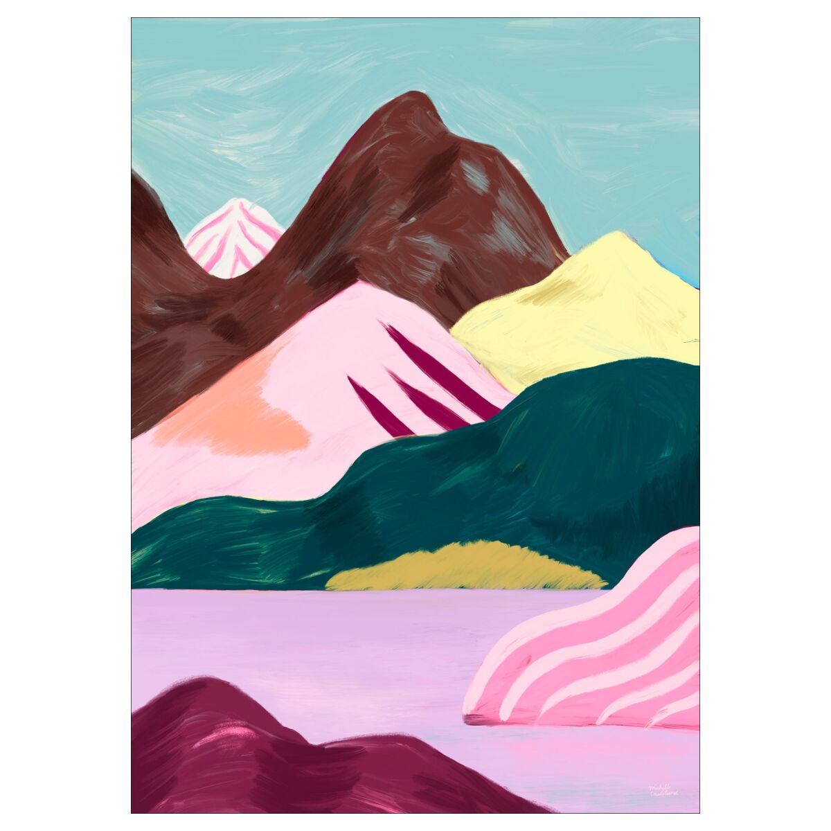 Michelle Carlslund Lilac Lake 50 x 70 cm