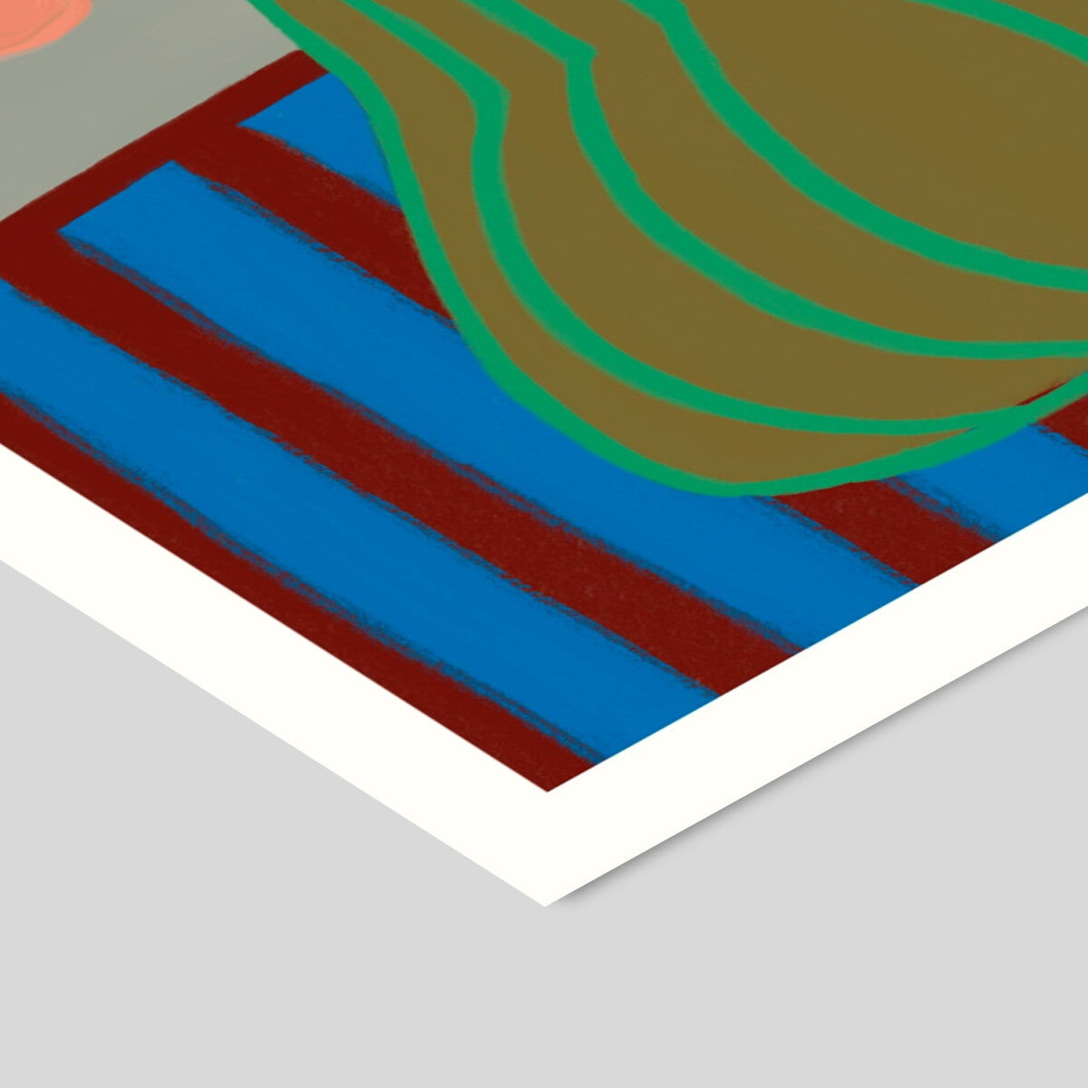 Engberg Studio Striped Vase with Pink Flowers - A5