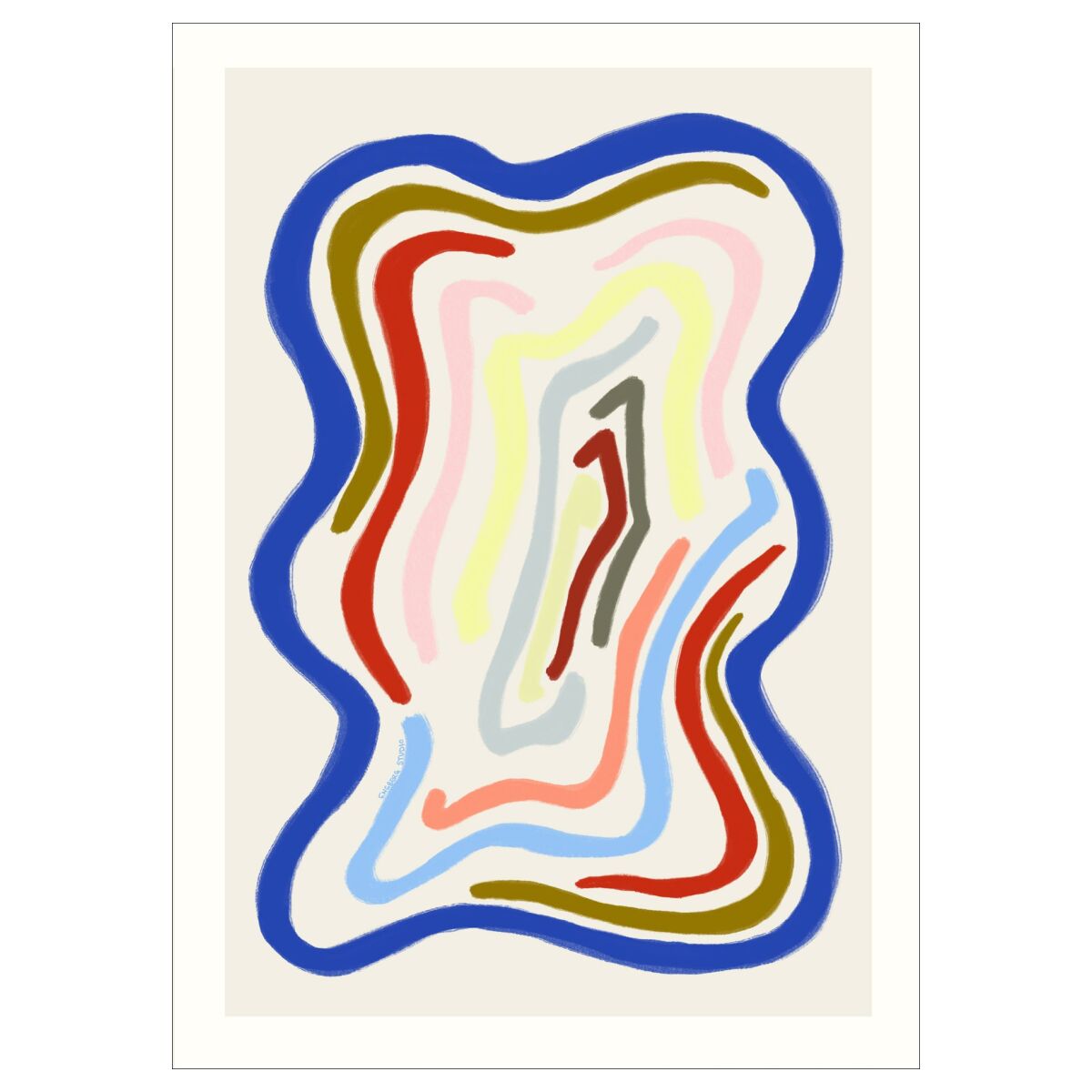 Engberg Studio Scalloped Lines - Colorful - A5