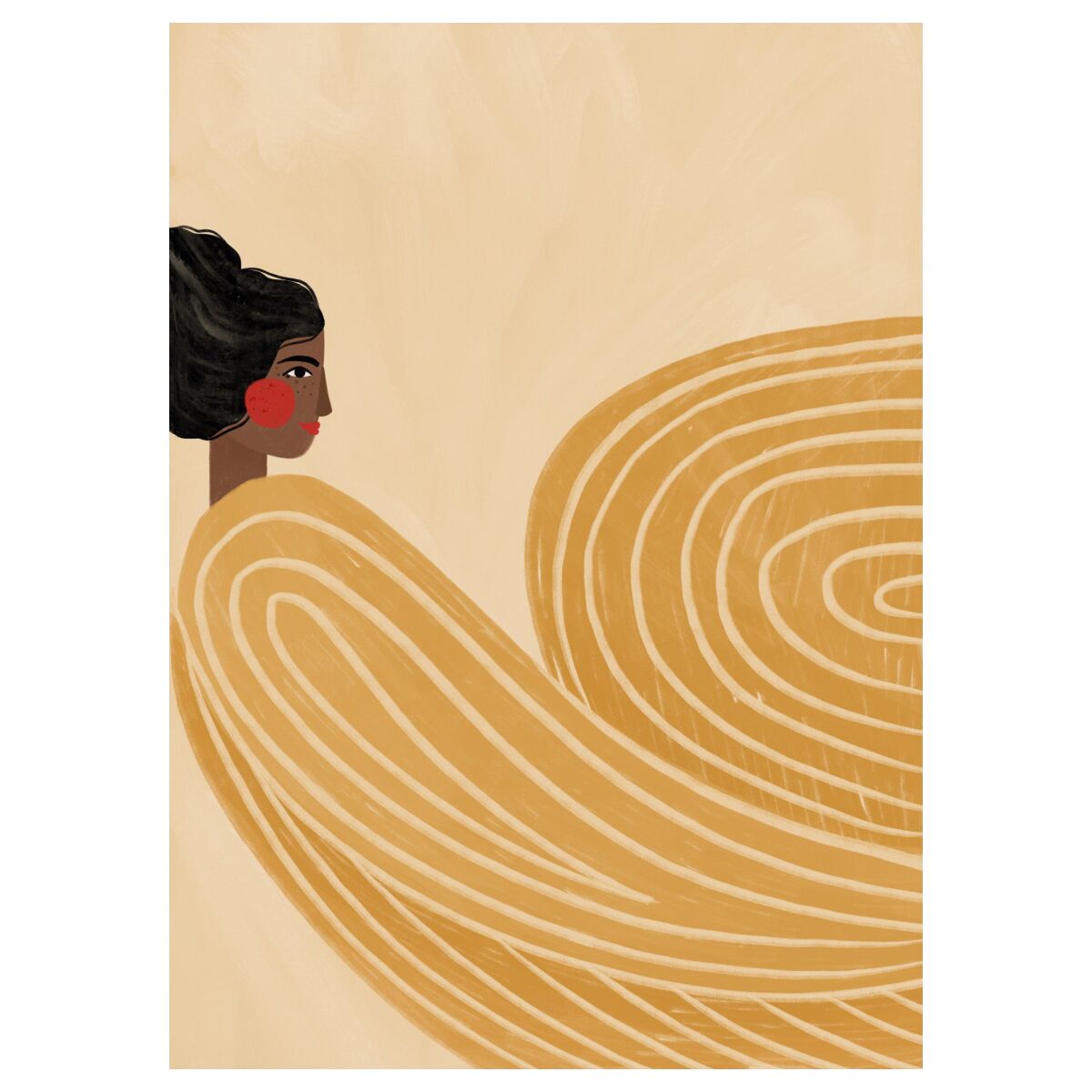 The Woman With the Yellow Stripes 70 x 100 cm