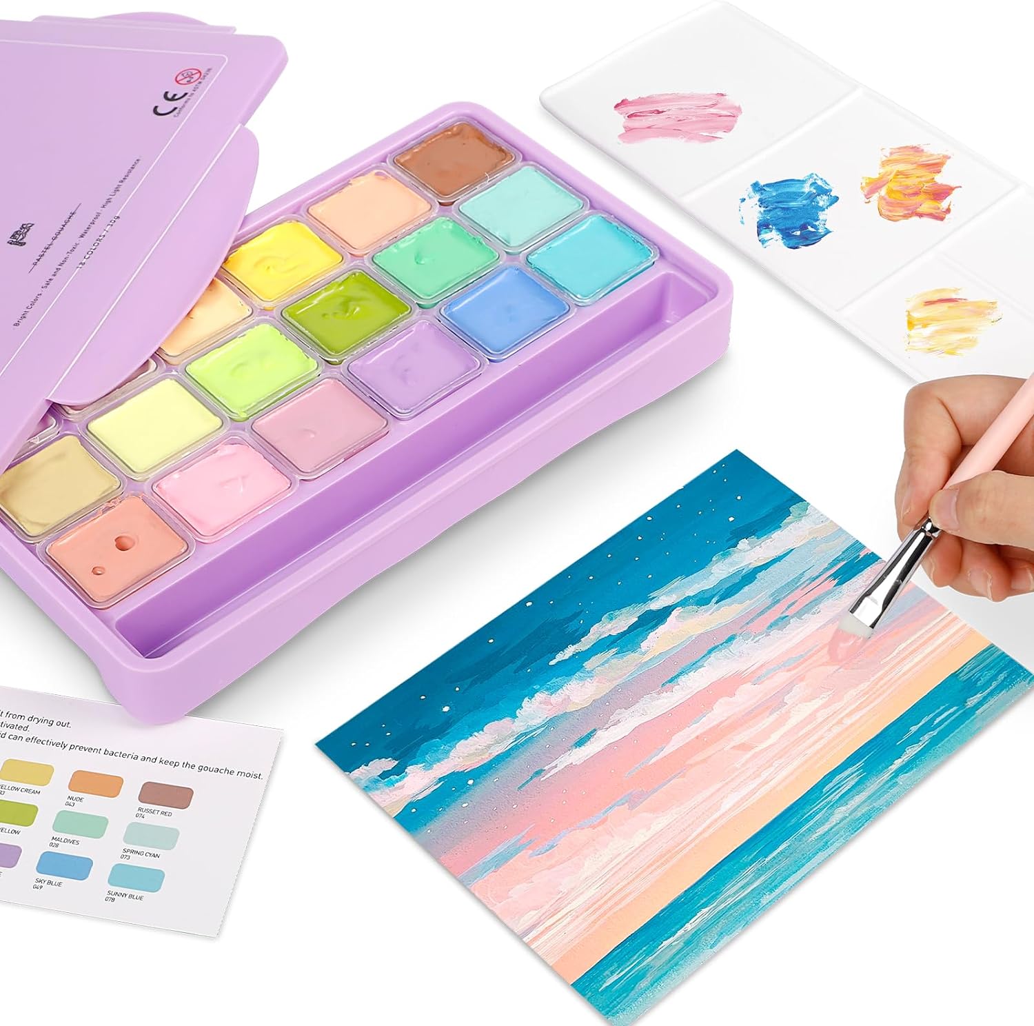 HIMI Gouache Set 18 Stück 30 gr. Pastellfarben