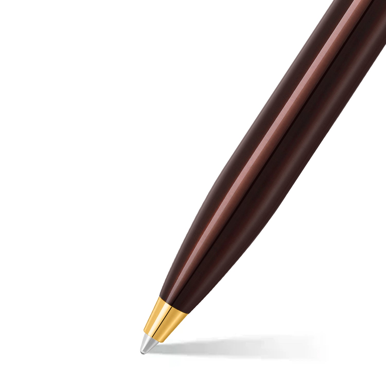 Sheaffer 100 Glossy Coffee Brown med PVD-gulddetaljer