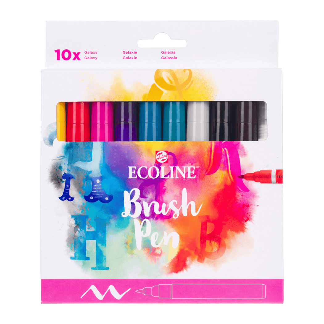 ECOLINE Brush Pen Sæt 10 stk. Galaxy