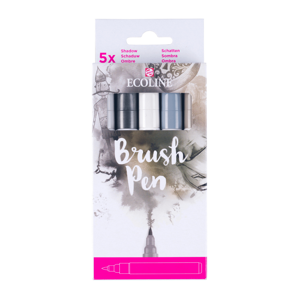 ECOLINE Brushpen Set 5 pcs SHADOW/cardboard