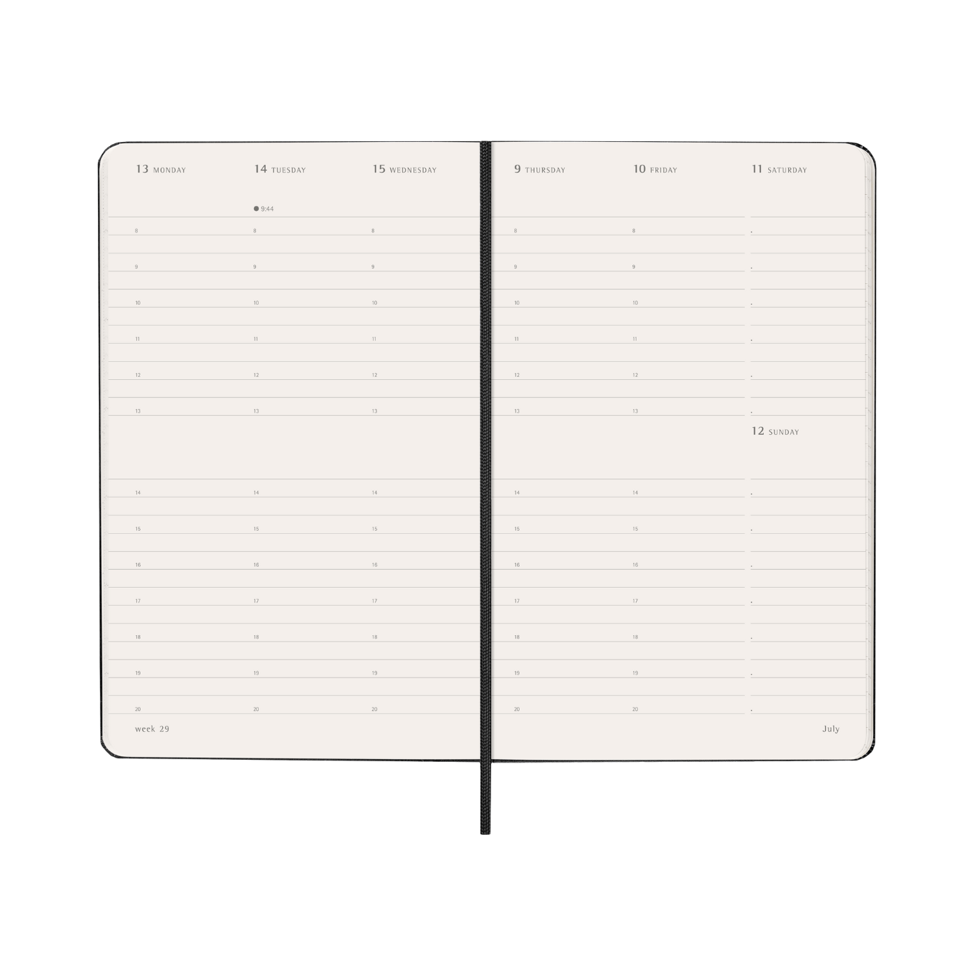 Moleskine Kalender Hard 12M Weekly Vertical Large Sort 2026