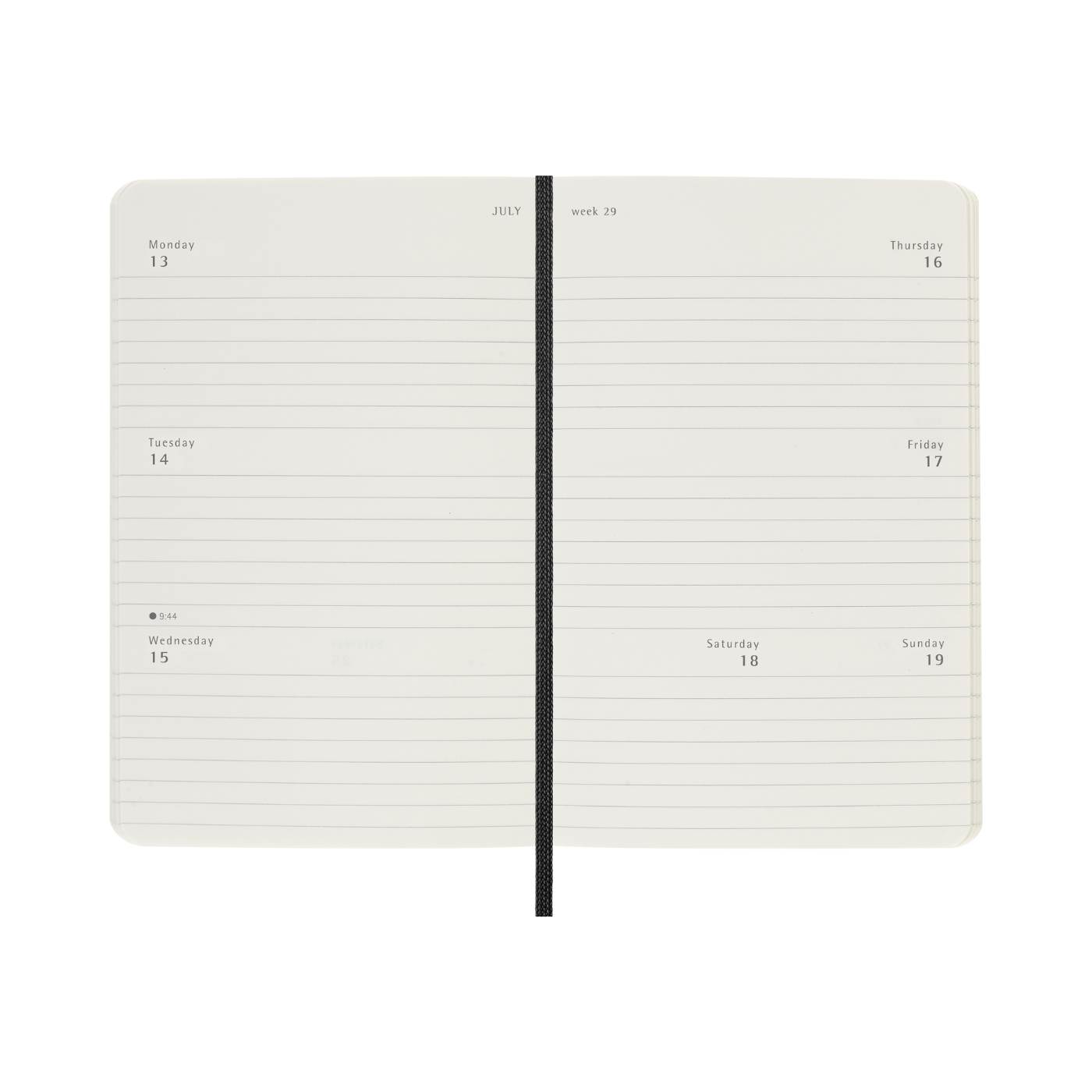Moleskine Kalender Soft 12M Weekly Horizontal Pocket Sort 2026