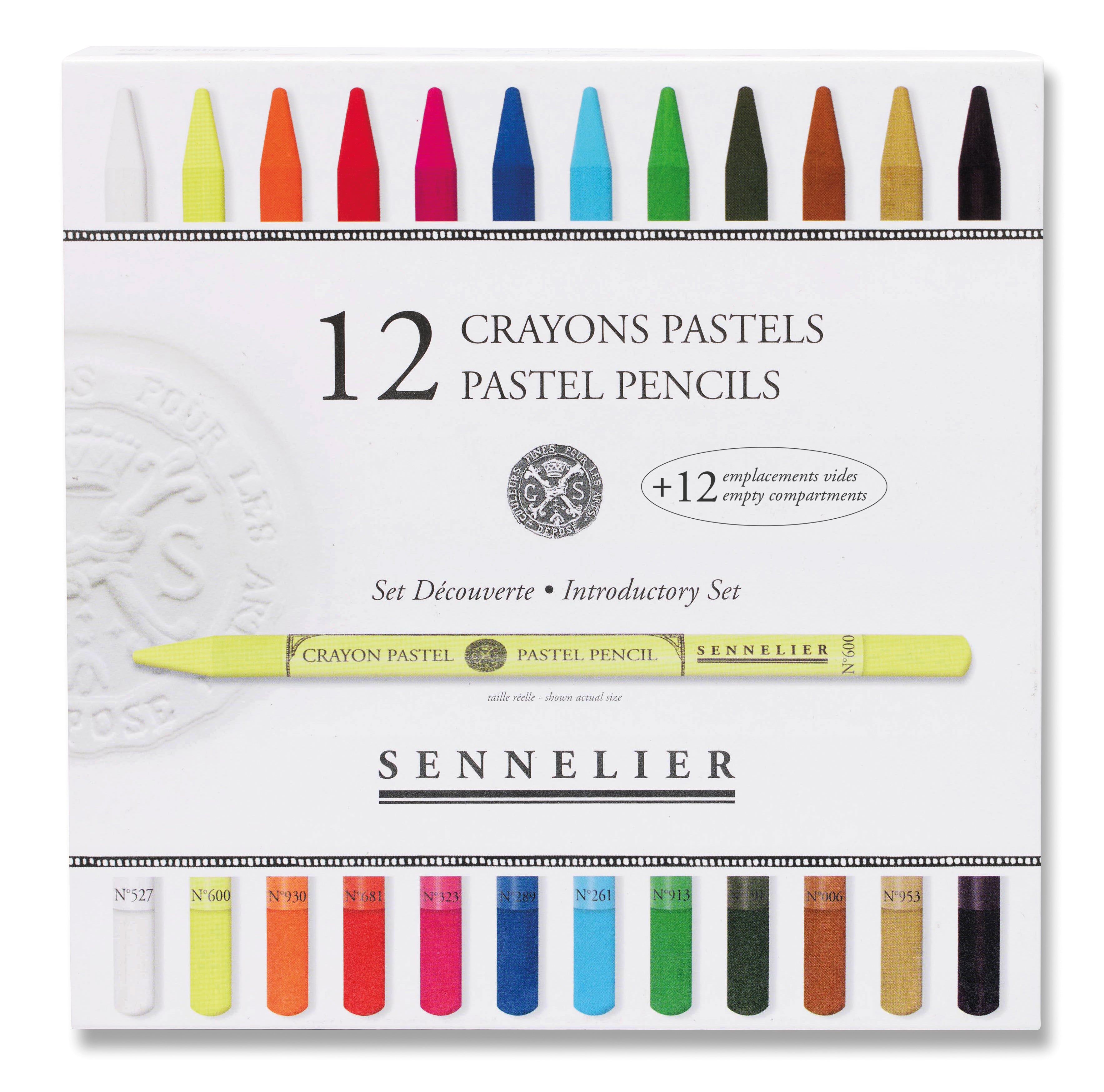 Sennelier Pastellstifte Set 12 Stück + 12 leere