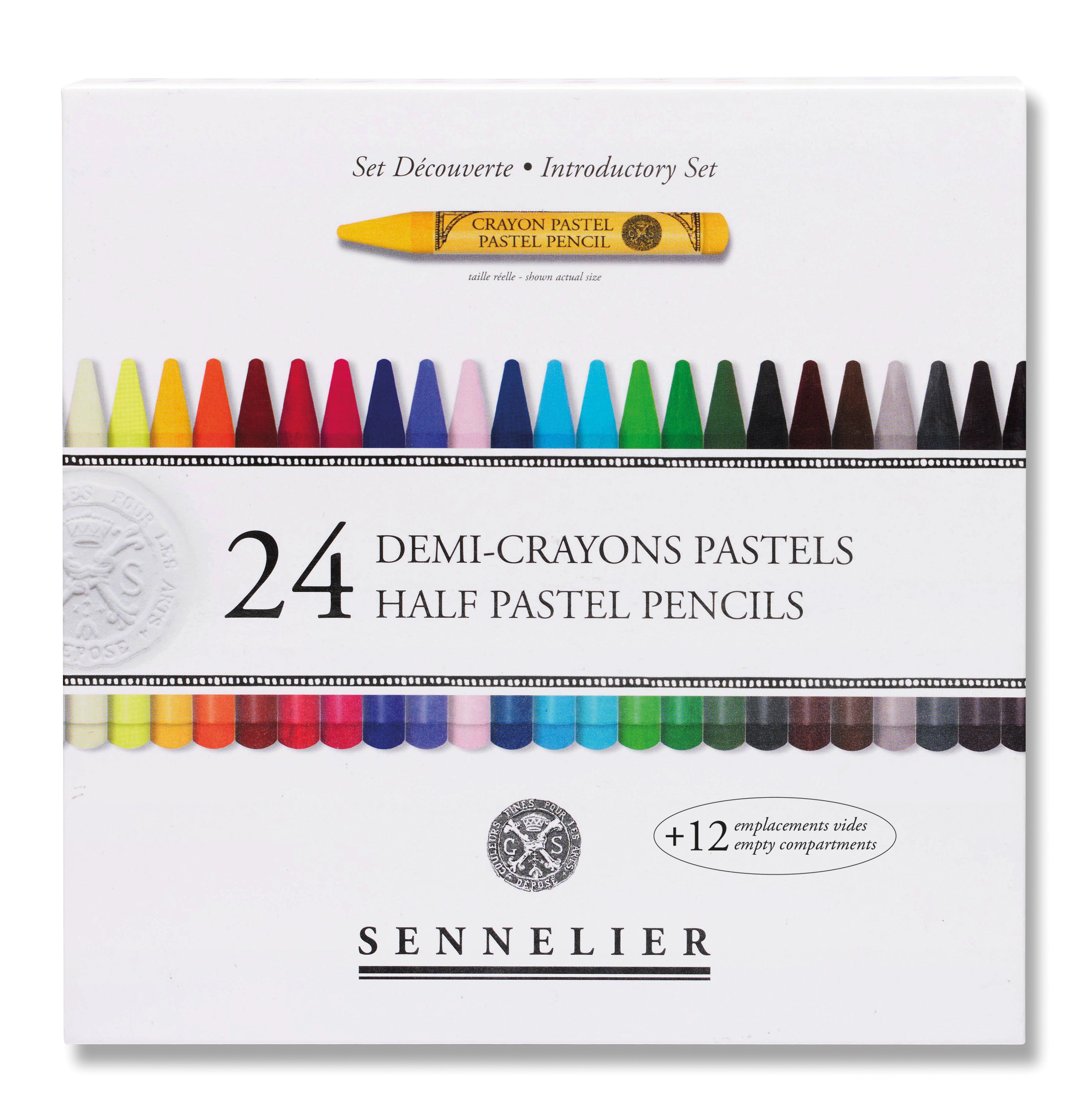 Sennelier Pastel Pencil Sæt 24 stk. halve + 12 tomme