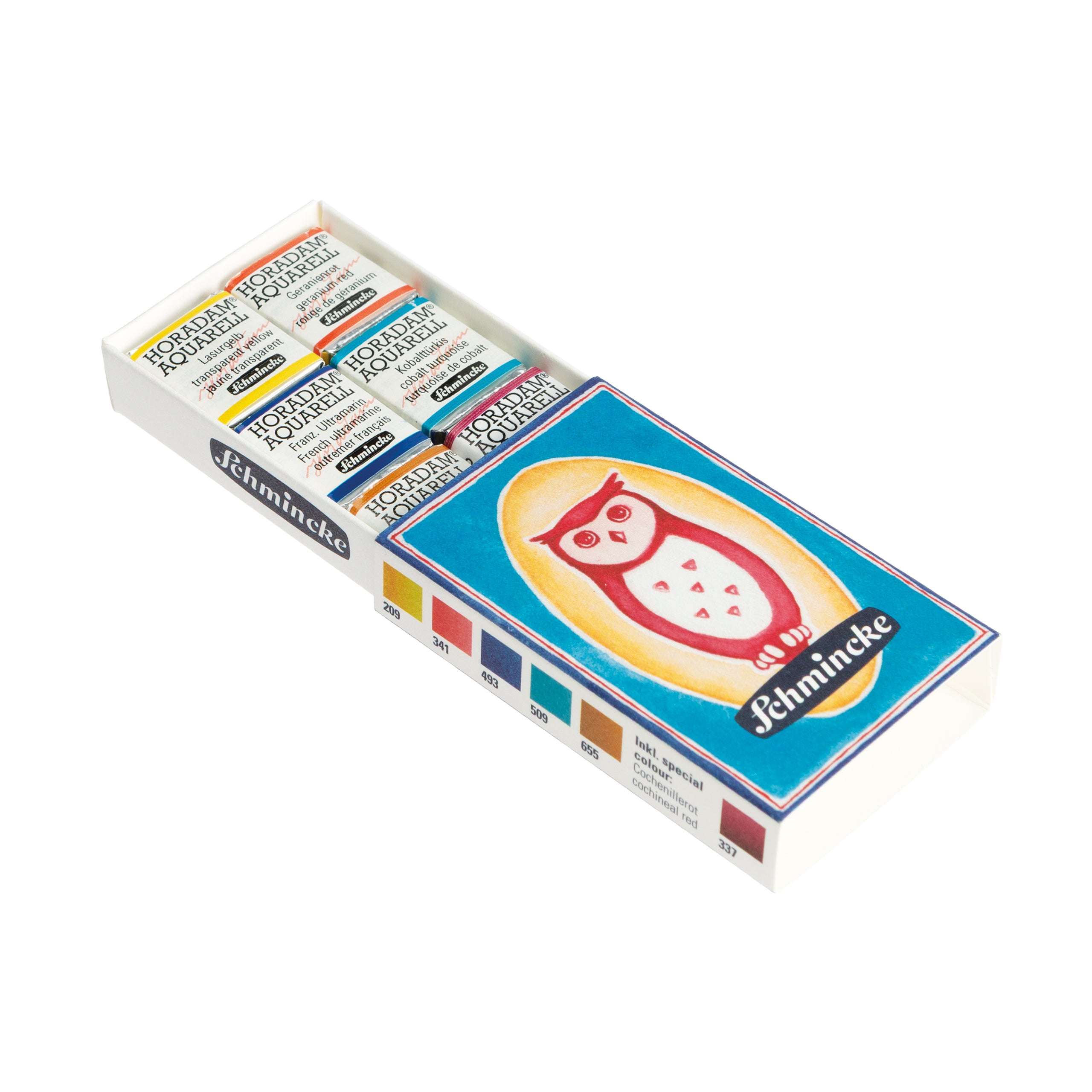 Schmincke Horadam Akvarelsæt 6 stk. ½ pans Matchbox