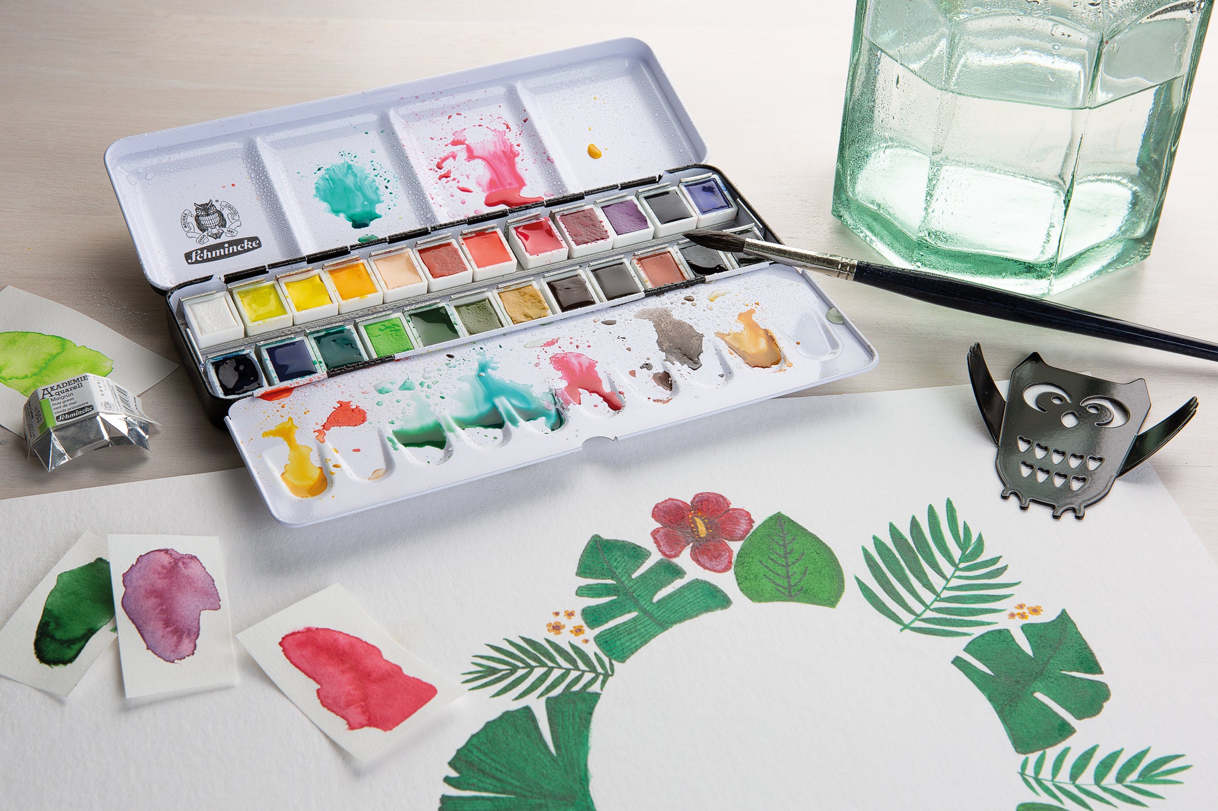 Schmincke Akademie akvarelsæt 24 stk. ½ pans (75424097)
