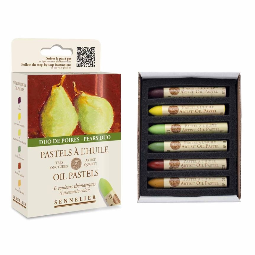 Sennelier Oil pastel sæt 6 stk Pears duo