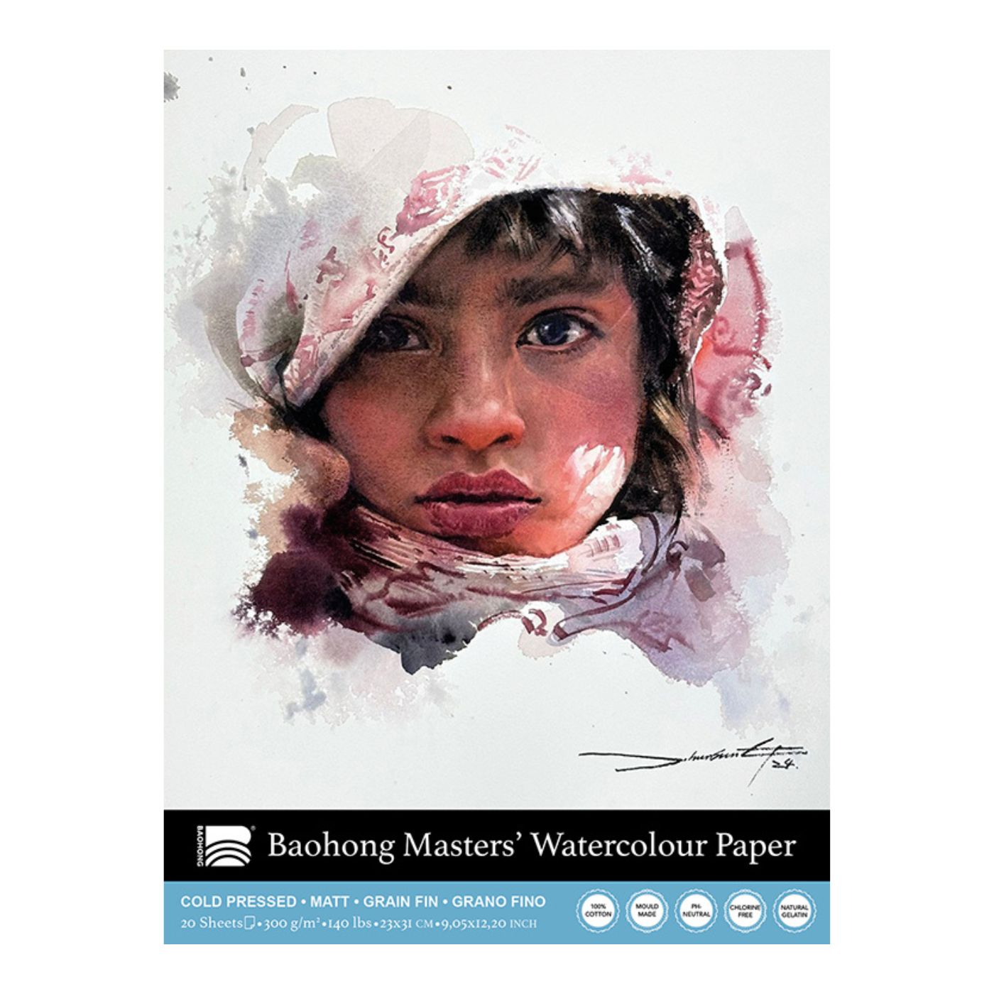 Baohong Masters' Aquarellblock – Porträt