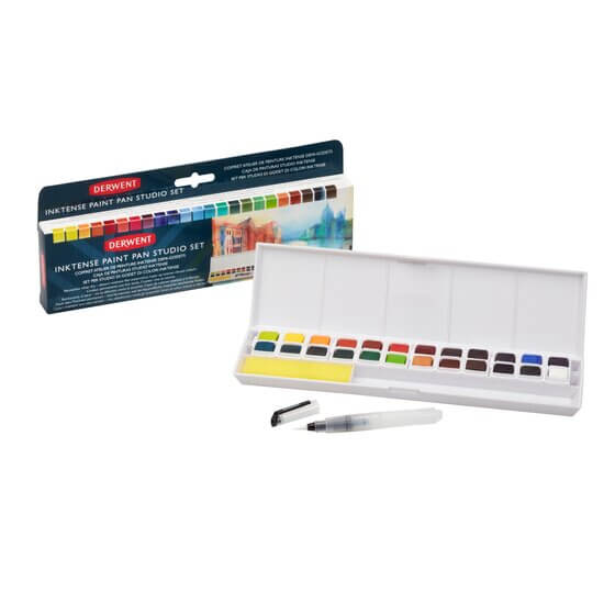 Derwent Inktense Paint pan Studio Set 24 pans Derwent Pan sæt (Flere varianter)