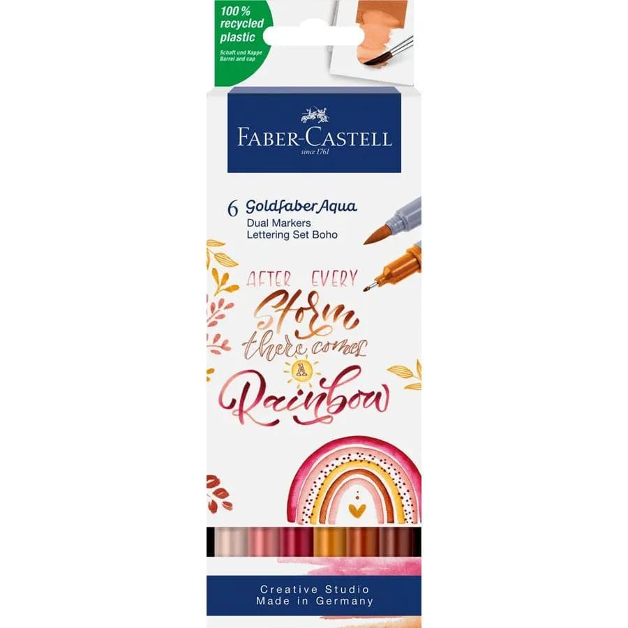 Faber-Castell Faber-Castell Goldfaber Aqua Dual marker Boho 6 ass