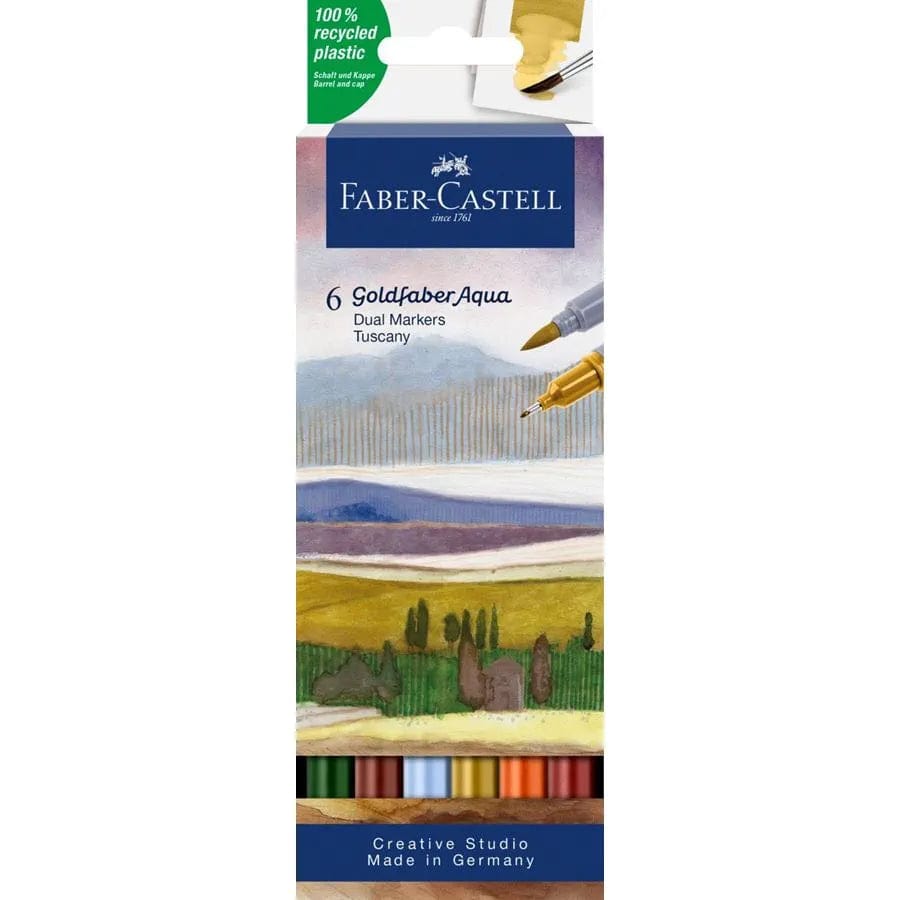 Faber-Castell Faber-Castell Goldfaber Aqua Dual marker Tuscany 6 ass
