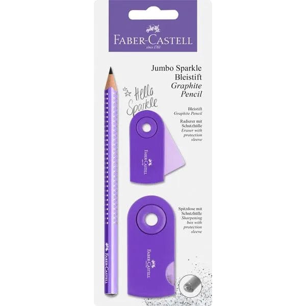 Faber-Castell Faber-Castell Jumbo Sparkle graphite pencil set - Lilla