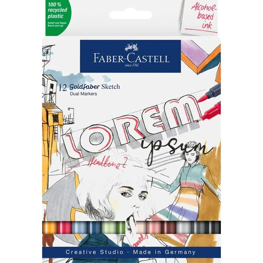 Faber-Castell Faber-Castell Sketch Marker Goldfaber 12 ass