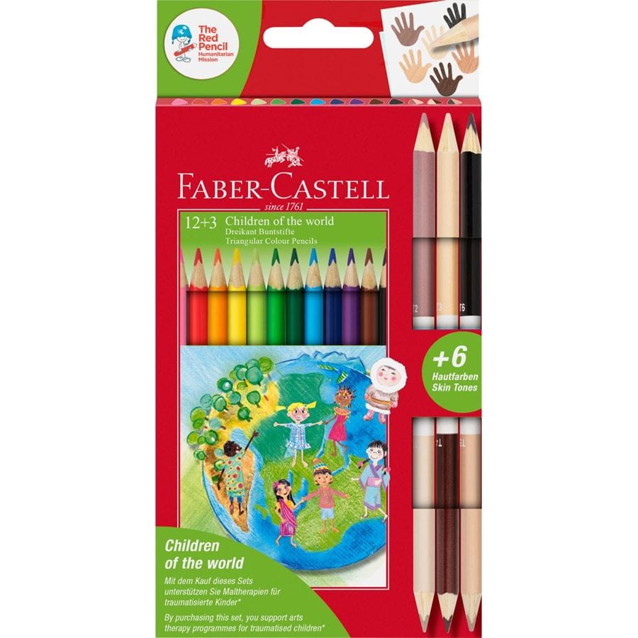 Faber-Castell Farveblyanter Faber-Castel Children of the world 12 stk. triangular