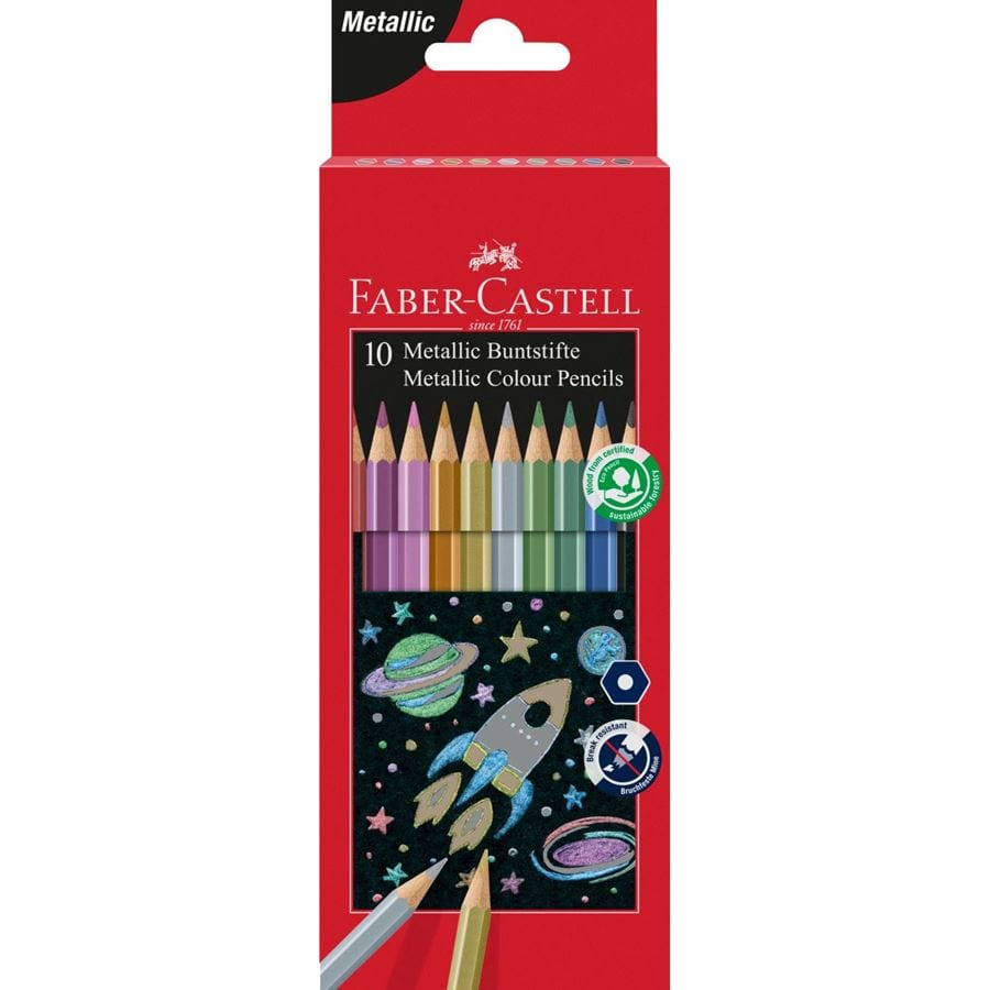 Faber-Castell Farveblyanter Faber-Castell Farverblyanter Metallic 10 stk