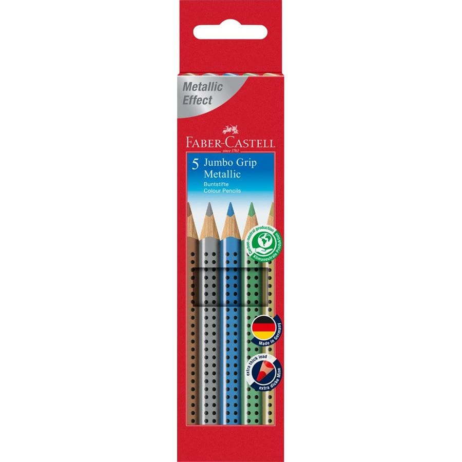 Faber-Castell Farveblyanter Faber-castell Jumbo Grip Metallic 5 stk