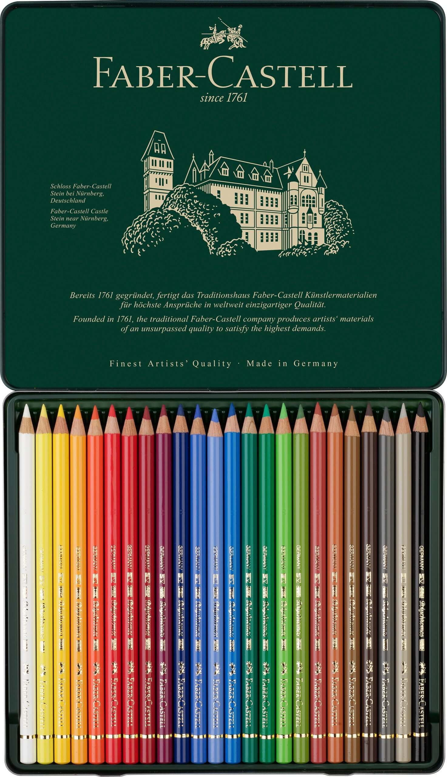 Faber-Castell Farveblyanter Faber-Castell Polychromos tinæske - 24 farver