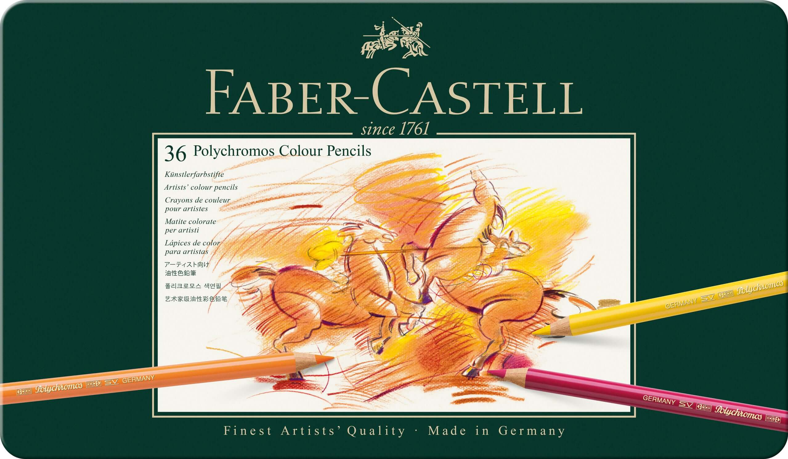 Faber-Castell Farveblyanter Faber-Castell Polychromos tinæske - 36 farver