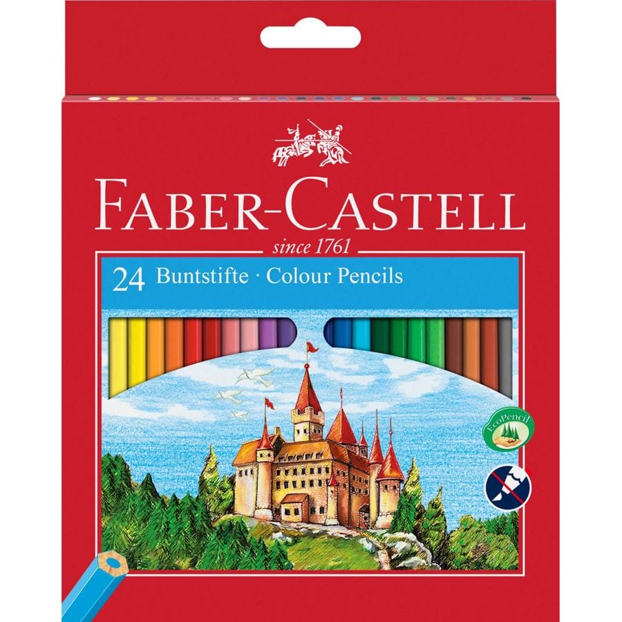 Faber-Castell Farveblyanter Faber-Castell Slot farveblyantsæt m/24 stk.