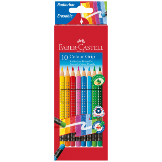 Faber-Castell Farveblyanter Grip 2001 akvarelblyanter - 10 farver