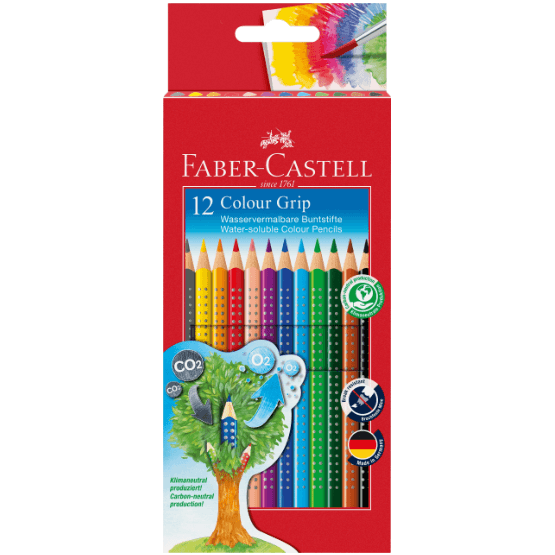 Faber-Castell Farveblyanter Grip 2001 akvarelblyanter - 12 farver