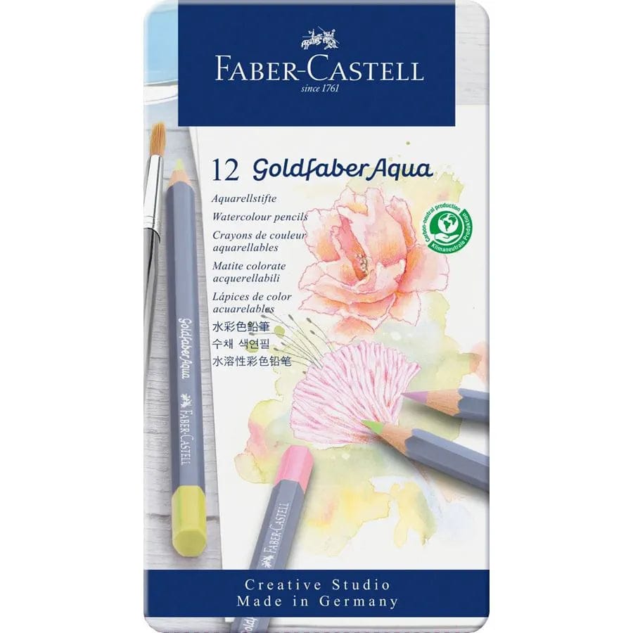 Faber-Castell FC Goldfaber akvarel tin 12 ass Pastel