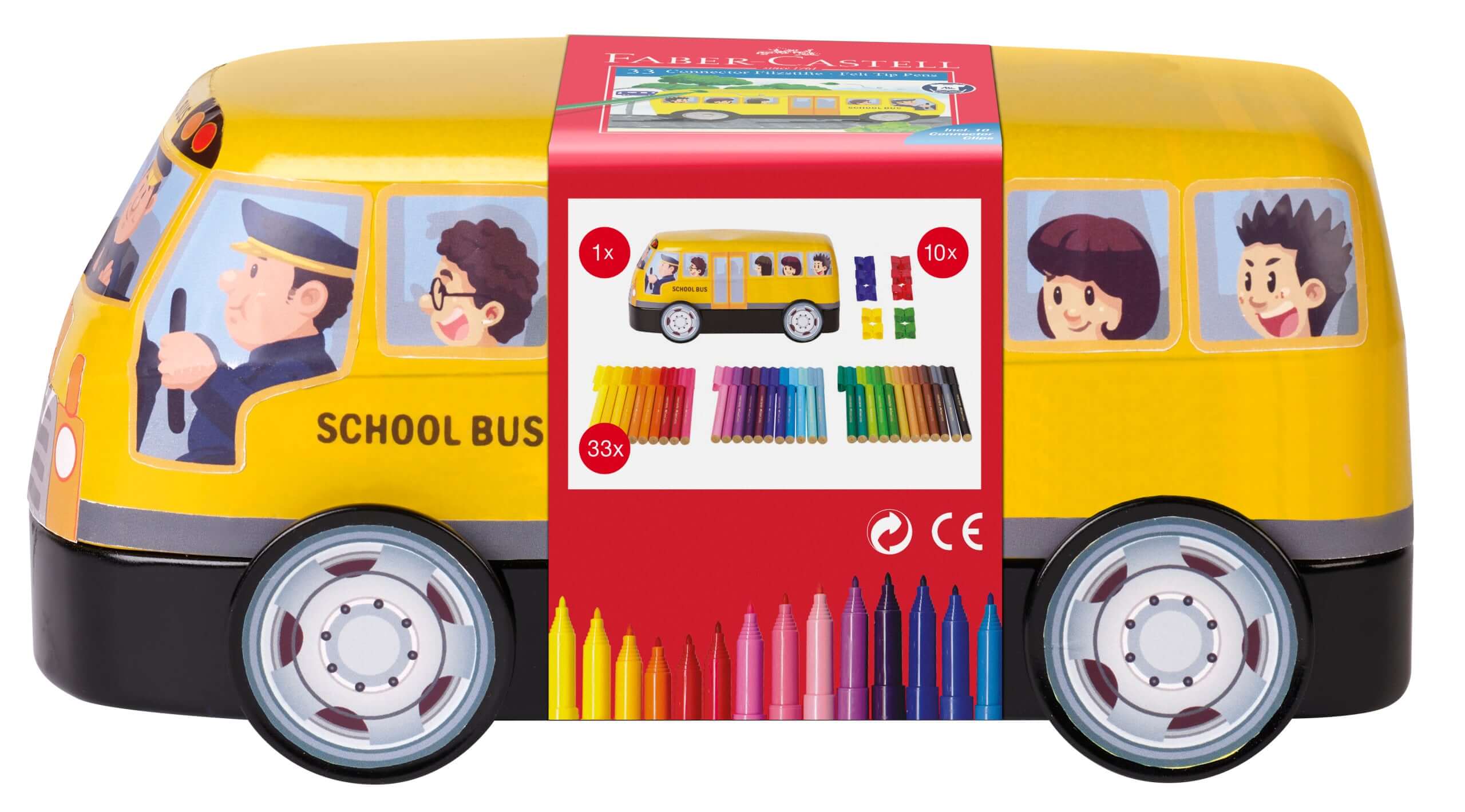 Faber-Castell Tuscher Connector skolebus tuscher - 33 farver