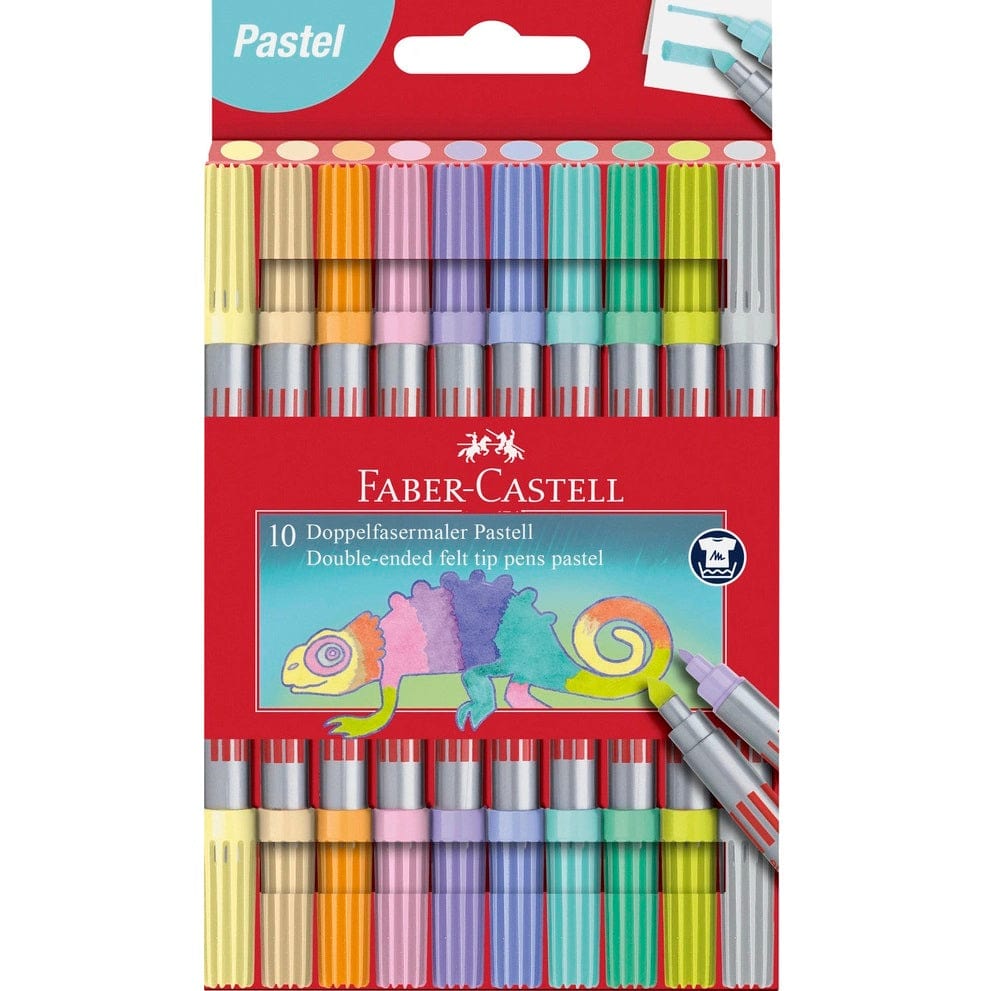 Faber-Castell Tuscher Faber-Castell Tusser Børn tyk/tynd pastel 10stk.