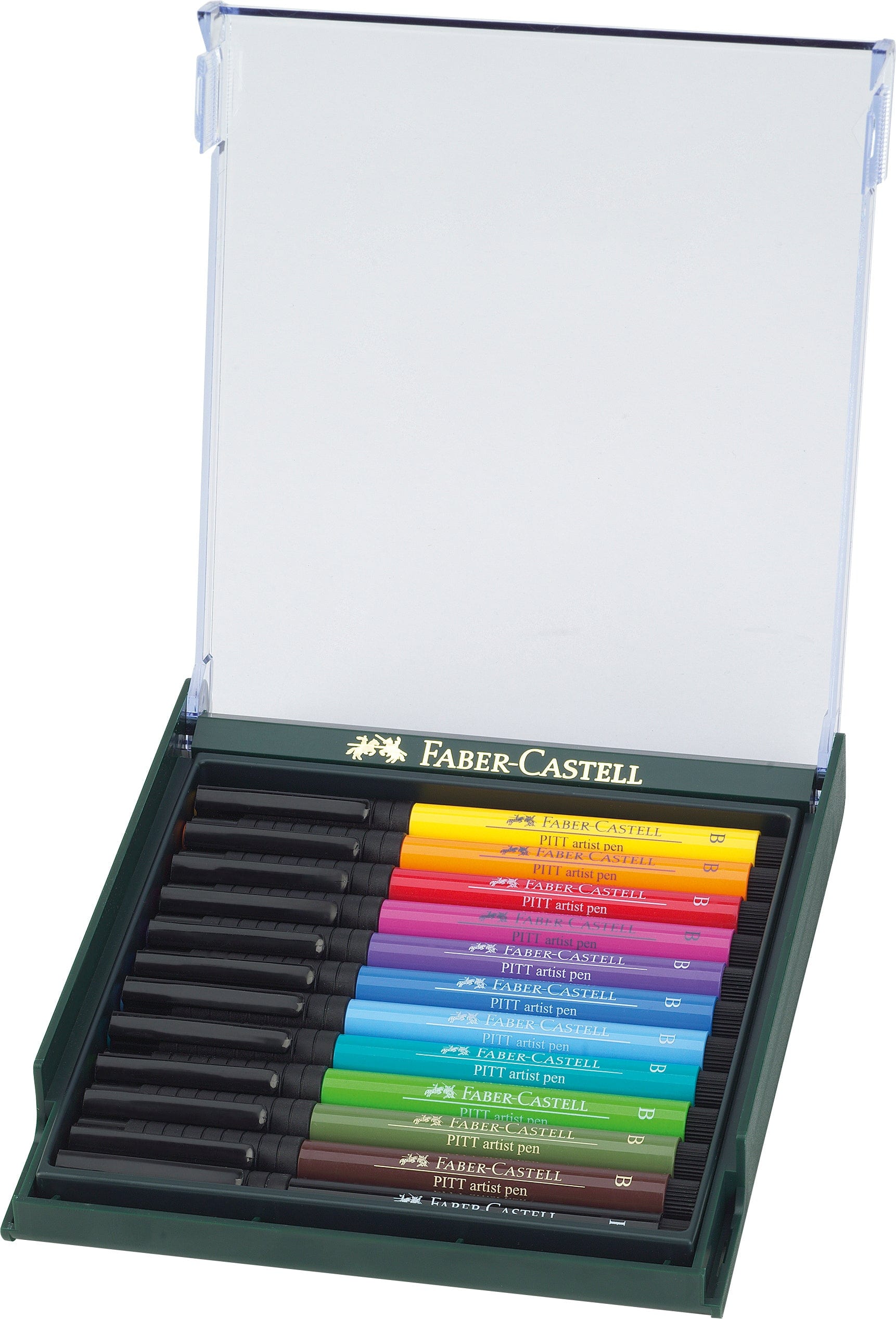 Faber-Castell Tuscher Pitt artist pen gavesæt klare farver - 12 farver