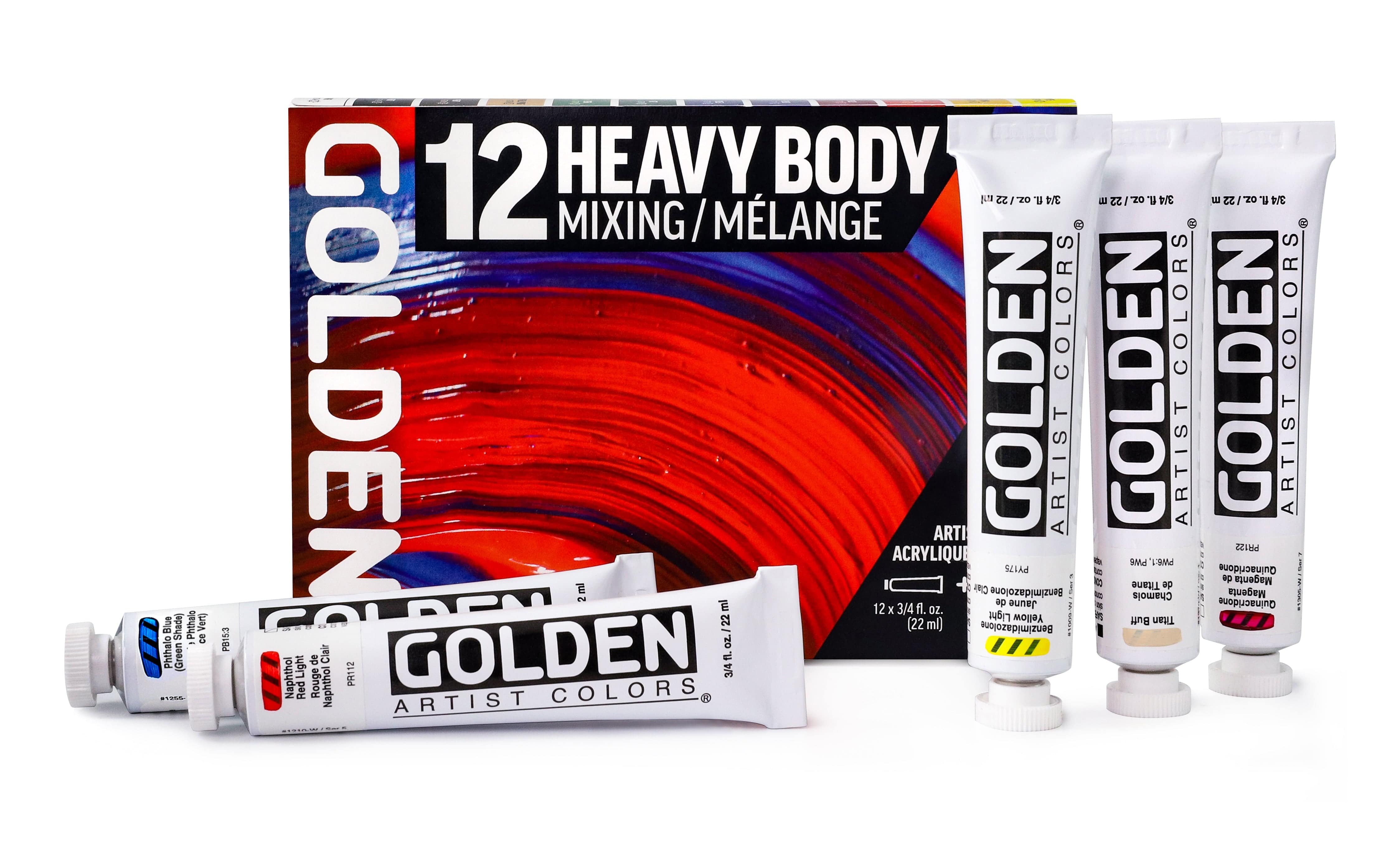 Golden Akrylmaling Golden Heavy Body Mixing sæt 924