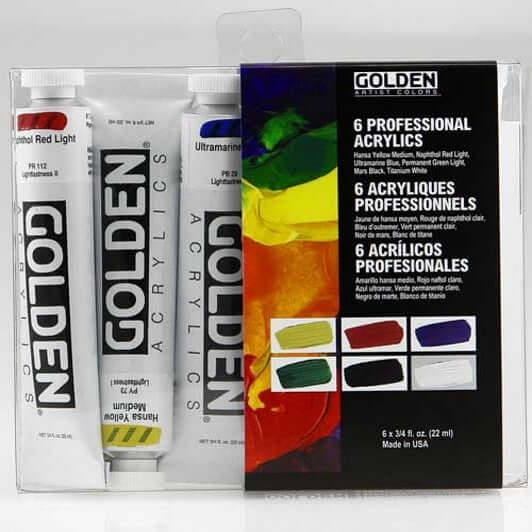 Golden Akrylmaling Golden Proffesional color set 6x22ml