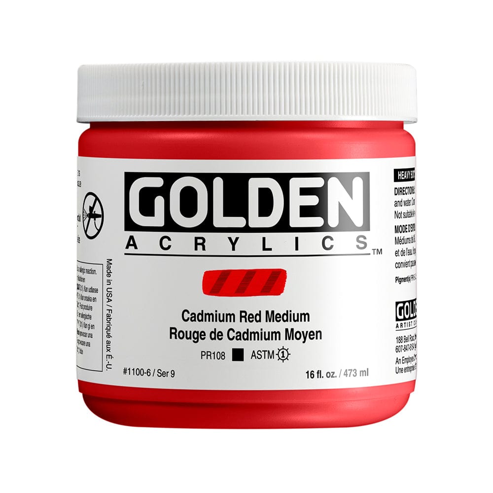 Golden Heavy Body 473ml Cadmium Red Medium