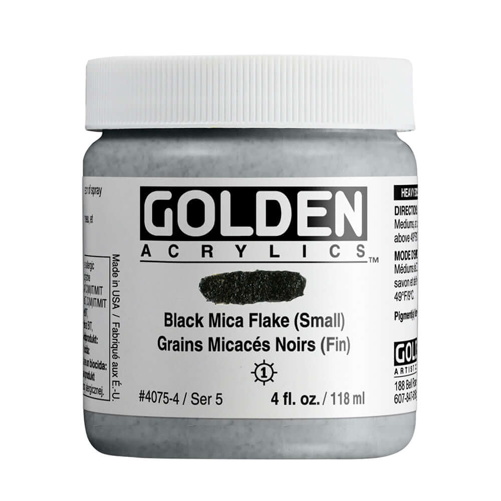 Golden Heavy Body Black Mica Flake (Small)