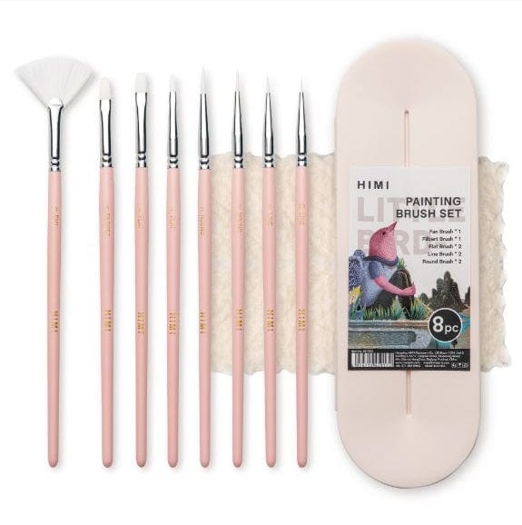 HIMI Pensler HIMI Brush set Pink 8 stk. 045